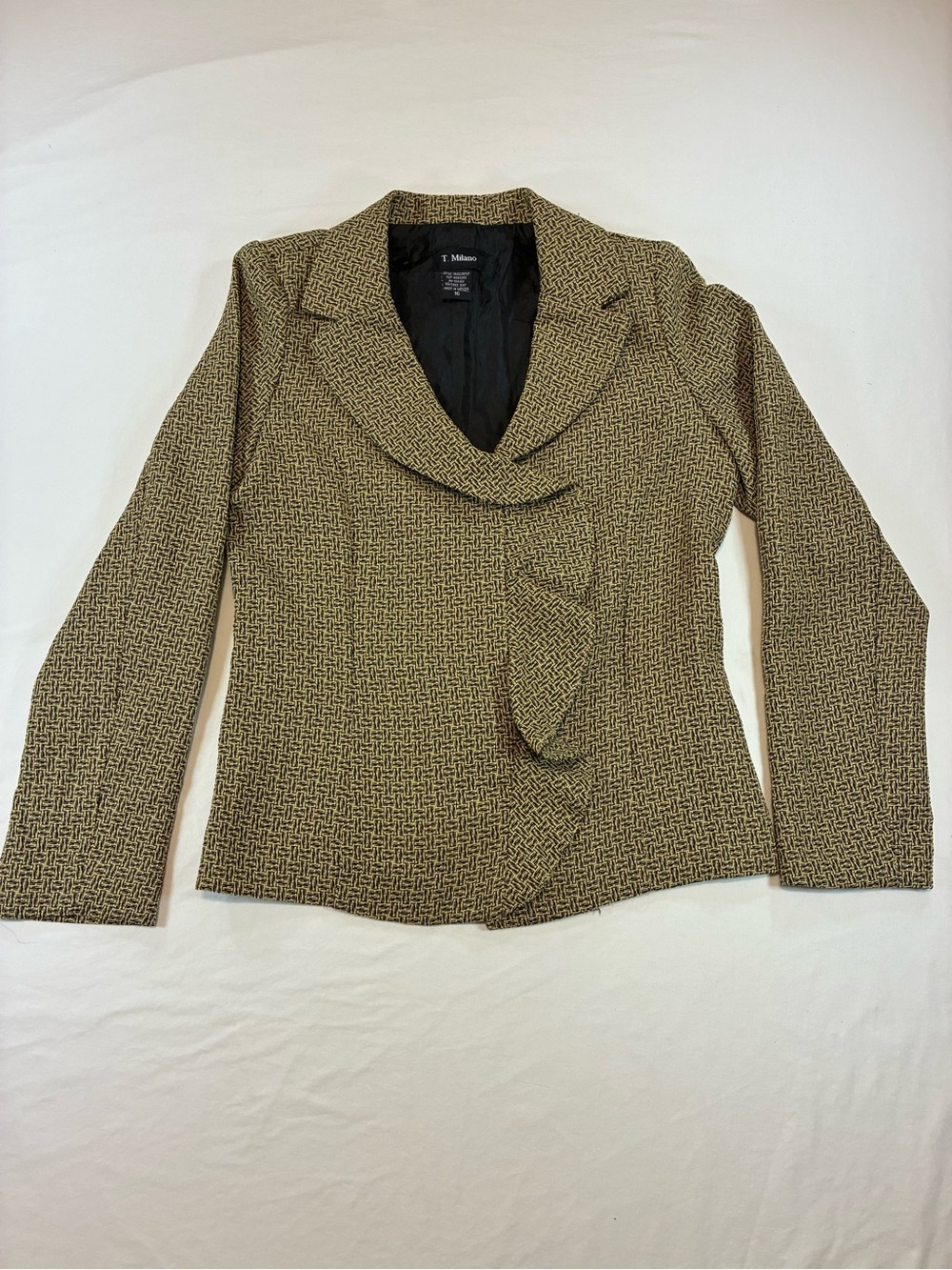 Milano Women's Tan & Black Patterned Blazer
